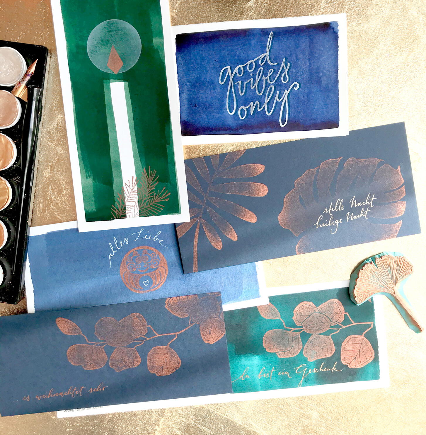 handgeschriebene Grußkarten