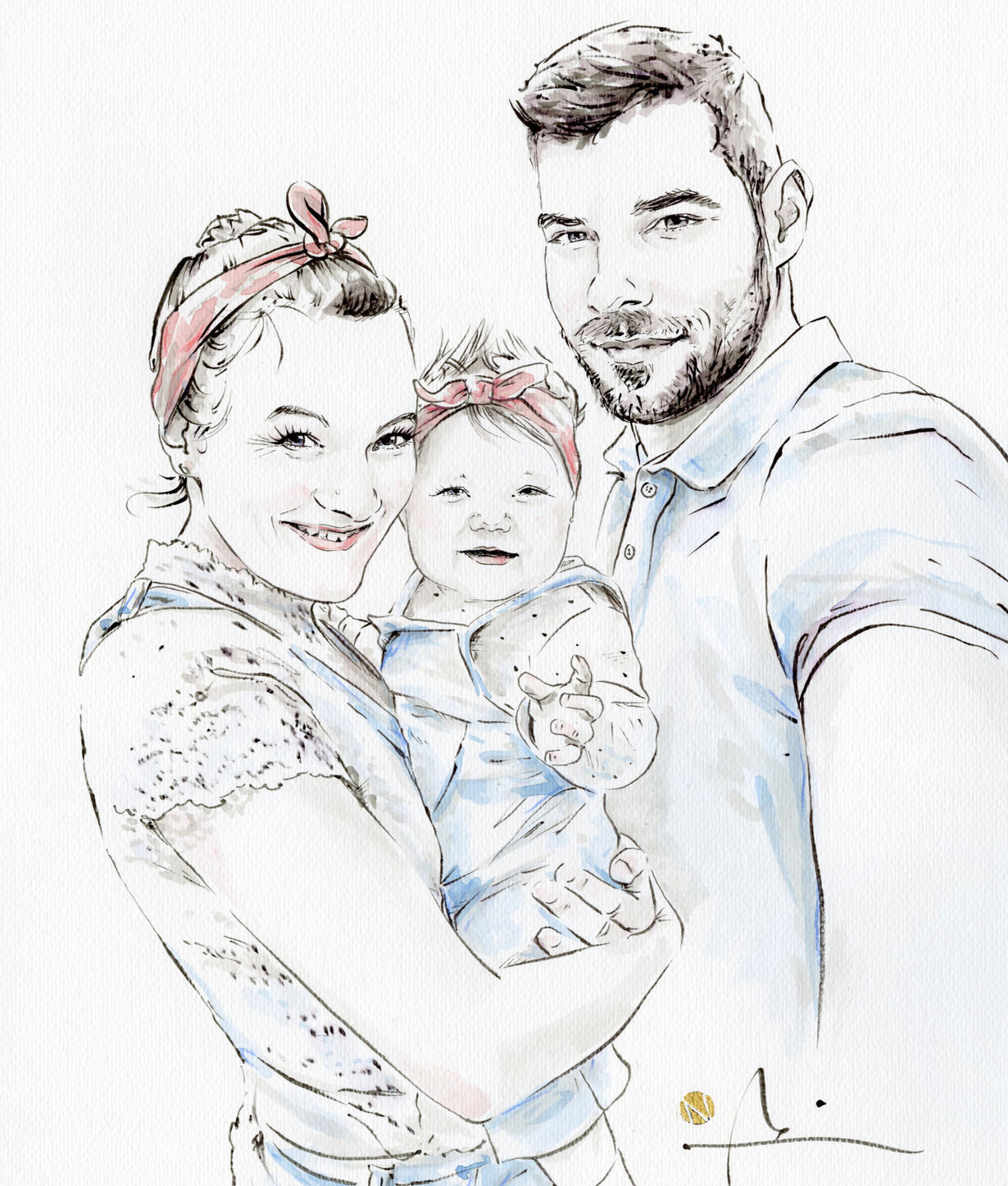 Portrait junge Familie