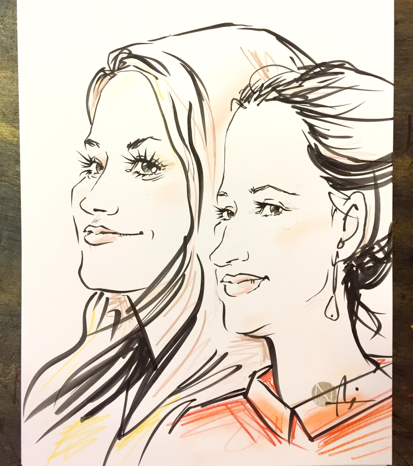 Freundinnen Doppelportrait Freundinnen Doppelportrait